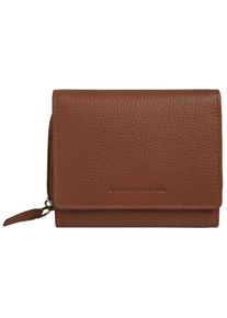 Geldb&ouml;rse Bruno Banani "SAMEA", Damen, cognac, Leder, leicht gl&auml;nzend, unifarben, Kleinlederwaren Geldb&ouml;rse, echt Leder