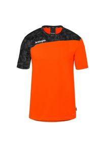 Trainingsshirt Kempa "Trainings-T-Shirt Athletics 29", Herren, Gr. S, orange (fluo orange, schwarz), Obermaterial: 100% Polyester Pol. recyc.., Shirts Trainingsshirt