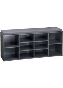 Schuhschrank Kesper "Kesper Schuhschrank mit Sitzkissen", grau, B:103,5cm H:48cm T:29,5cm, FSC-zertifizierter Holzwerkstoff, Schr&auml;nke, Schuhschrank