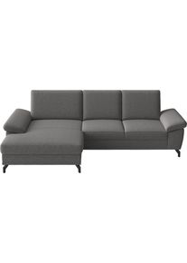 Sit & More Ecksofa SIT & MORE "Chelsea", anthrazit, B:264cm H:89cm T:174cm, 100% Polyester, Sofas, Ecksofa, optional mit Bettfunktion und Bettkasten