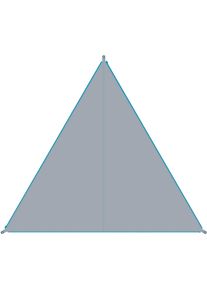 Sonnensegel BENT "Zip-Canvas", blau (grau, rv hellblau), Sonnensegel, B/T: 250cm x 250cm, Polyester, Sonnensegel, B:250cm T:250cm
