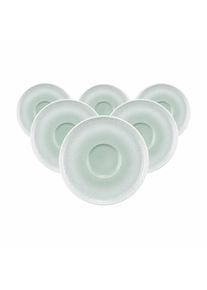 Untertasse Seltmann Weiden "Kombi-Untertassen Sento Home &oslash; 16,2 cm 6er Set", aura mint, B:16,2cm H:2cm L:16,2cm T:16,2cm &Oslash;:16,2cm, Speiseteller, Untertasse, Sp&uuml;lmaschinengeeignet, Mikrowellengeeignet, Ofenfest, Salamandergeeignet, K&uuml;hlschrankgeeignet, Gefrierschrankgeeignet