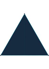 Sonnensegel BENT "Zip-Canvas", blau (dunkelblau, rv hellblau), Sonnensegel, B/T: 250cm x 250cm, Polyester, Sonnensegel, B:250cm T:250cm