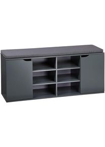 Schuhschrank Kesper "Schuhschrank mit Sitzkissen, 2 T&uuml;ren, FSC", grau, B:103cm H:48cm T:30,5cm, FSC-zertifizierter Holzwerkstoff, Schr&auml;nke, Schuhschrank