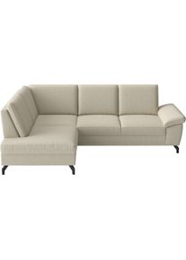 Sit & More Ecksofa SIT & MORE "Chelsea", creme, B:249cm H:89cm T:190cm, 100% Polyester, Sofas, Ecksofa, optional mit Bettfunktion und Bettkasten