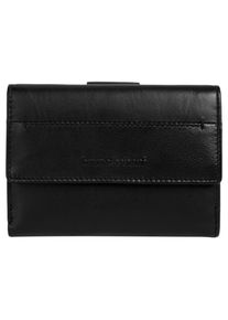 Geldb&ouml;rse Bruno Banani, Damen, schwarz, Leder, leicht gl&auml;nzend, unifarben, Kleinlederwaren Geldb&ouml;rse, echt Leder