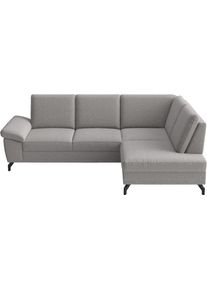 Sit & More Ecksofa SIT & MORE "Chelsea", grau, B:249cm H:89cm T:190cm, 100% Polyester, Sofas, Ecksofa, optional mit Bettfunktion und Bettkasten
