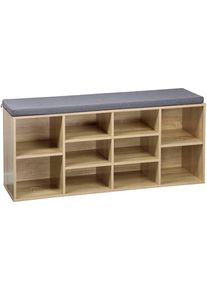 Schuhschrank Kesper "Kesper Schuhschrank mit Sitzkissen", natur, B:103,5cm H:48cm T:29,5cm, FSC-zertifizierter Holzwerkstoff, Schr&auml;nke, Schuhschrank