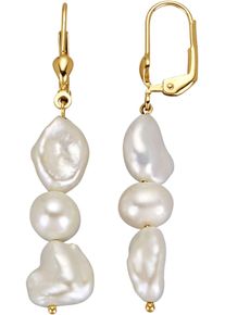 Paar Ohrh&auml;nger Firetti "Schmuck Geschenk Gold 585 Ohrschmuck Ohrringe", gold (gelbgoldfarben, wei&szlig;), Ohrringe, Damen, Gelbgold 585 Perlen, Gelbgold 585, Perlen, Paar Ohrh&auml;nger, mit S&uuml;&szlig;wasserzuchtperle