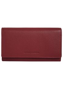 Geldb&ouml;rse Bruno Banani "SAMEA", Damen, bordeaux, Leder, leicht gl&auml;nzend, unifarben, Kleinlederwaren Geldb&ouml;rse, echt Leder