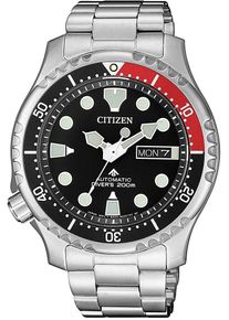 Automatikuhr Citizen "Promaster Mechanical Diver", silber (silberfarben, schwarz), Armbanduhren, Damen, Automatikuhr, Armbanduhr, Herrenuhr, Damenuhr, Taucheruhr, bis 20 bar wasserdicht