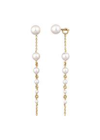 Paar Ohrh&auml;nger Elli "Ohrringe Ohrh&auml;nger mit Perlen von Swarovski(R) 925 Sterling Silber" Gr. 55, gold, Ohrringe, Damen, Silber 925 (Sterlingsilber), Paar Ohrh&auml;nger
