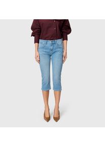 Caprijeans MAC "CAPRI summer clean", Damen, Gr. 48, L&auml;nge 17, light basic wash, Denim/Jeans, Obermaterial: 97% Baumwolle, 3% Elasthan, unifarben, schmal 3/4-L&auml;nge, Jeans Caprijeans, mit Stretch