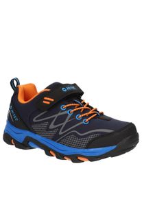 Wanderschuh Hi-Tec "Blackout Low Jr", Herren, Gr. 28, blau, orange, Obermaterial: 100% Synthetik synthetic., Schuhe Wanderschuh