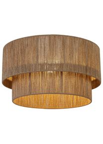 Novel Deckenleuchte, Braun, Wei&szlig;, Metall, Kunststoff, Textil, Uni, rund, 27 cm, Lampen & Leuchten, Innenbeleuchtung, Deckenleuchten, Deckenleuchten
