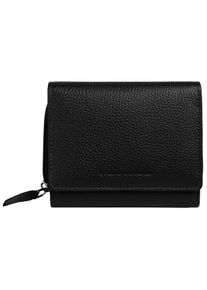 Geldb&ouml;rse Bruno Banani "SAMEA", Damen, schwarz, Leder, leicht gl&auml;nzend, unifarben, Kleinlederwaren Geldb&ouml;rse, echt Leder