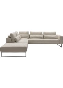 Ecksofa Musterring "JustB PM100", nature, B:308cm H:88cm T:200cm, 85% Polyester, 15% Viskose, Sofas, Ecksofa, wahlweise mit Funktion und Kissen, mit Metallkufe, Ma&szlig;e 200 x 308 cm