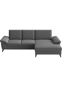 Sit & More Ecksofa SIT & MORE "Chelsea", dunkelgrau, B:264cm H:89cm T:174cm, 95% Polyester, 5% Polyamid, Sofas, Ecksofa, optional mit Bettfunktion und Bettkasten