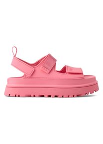 UGG Australia Plateausandale UGG "GOLDENGLOW", Damen, Gr. 8 (39), pink (tropical pink), Synthetik, Textil, unifarben, Schuhe Plateausandale, Sommerschuh, Strandschuh, Plateausandale mit Klettverschl&uuml;sse