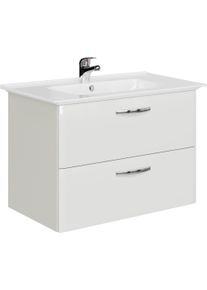 Waschtisch SAPHIR "Quickset 326, mit Keramikbecken, 80cm breit", wei&szlig;, neutral, B:80cm H:53cm T:47cm, Waschtische, Waschtisch