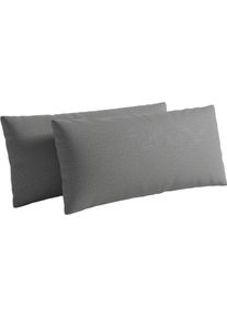Sit & More Sofakissen SIT & MORE "Chelsea", anthrazit, B:60cm H:30cm, Stoff, Polsterauflagen, Sofakissen, zur Auswahl Sets mit 2 oder 3 St&uuml;ck