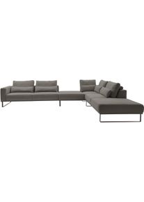 Ecksofa Musterring, elephant, B:308cm H:88cm T:290cm, 85% Polyester, 15% Viskose, Sofas, Ecksofa, mit Zwischenhocker, wahlweise mit Funktion und Kissen, Ma&szlig;e 290 x 308