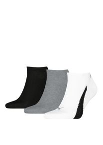 Sneakersocken Puma "Puma UNISEX LIFESTYLE SNEAKERS 3P", Damen, Gr. 39-42, wei&szlig; (wei&szlig;, grau, schwarz), Baumwollmischung, Socken Sneakersocken, Flache Zehennaht, Rippenb&uuml;ndchen
