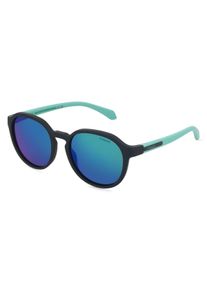 Polaroid PLD 8078/S | Dzieci okulary przeciwsłoneczne | Panto | Oprawka: Tworzywo Sztuczne Czarny | Kolor szkła: G15 Lustrzanka Zielona