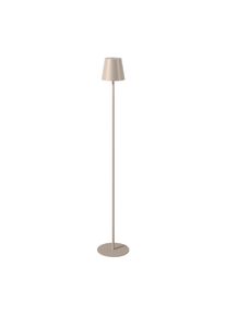 Novel Akku-Stehleuchte, Sandfarben, Metall, Kunststoff, Uni, warmwei&szlig;, 130 cm, Touch-Schalter (on/off), einfach zu transportieren, Lampen & Leuchten, Innenbeleuchtung, Stehlampen, Stehlampen