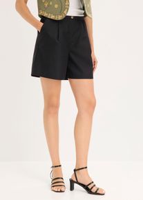 bonprix Bermudy z wygodnym pasem, czarny, 46