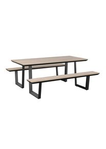 Beldano Gartenset, Anthrazit, Beige, Metall, Kunststoff, 190x75x182 cm, UV-best&auml;ndig, wetterbest&auml;ndig, Gartenm&ouml;bel, Gartengarnituren, Gartenm&ouml;bel-Sets