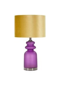 M&Ouml;BELIX M&ouml;belix , Gelb, Lila , Metall, Glas, Textil , 32.5x57.5x32.5 cm , Beleuchtung, Innenleuchten, Tischlampen, Tischlampen
