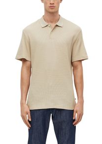 Poloshirt s.Oliver, Herren, Gr. M, beige, Piqu&eacute;, Obermaterial: 60% Baumwolle, 40% Polyester, unifarben, normal h&uuml;ftbedeckend, Rundhals, abgesteppte Kante, Shirts Poloshirt, Sommer-Poloshirt in Struktur-Optik