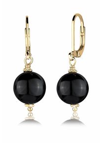 Paar Ohrh&auml;nger Elli "Ohrringe Elli Ohrringe Onyx Edelstein Basic Klassisch 925 Silber" Gr. 32, schwarz, Ohrringe, Damen, Silber 925 (Sterlingsilber), Paar Ohrh&auml;nger
