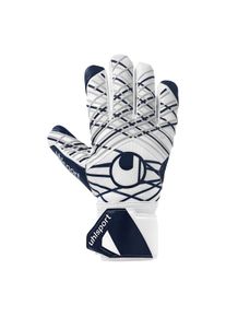 Torwarthandschuhe Uhlsport "Torwarthandschuhe Supersoft HN Kids", Damen, Gr. 7, wei&szlig; (wei&szlig;, marine, silber), Obermaterial: 81% Gummi rubber. 13% Polyester PES. 6% Nylon NY., Handschuhe Torwarthandschuhe