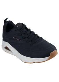 Sneaker Skechers "TRES-AIR UNO", Herren, Gr. 42, schwarz-wei&szlig; (schwarz, wei&szlig;), Lederimitat, Schuhe Sneaker, Freizeitschuh, Halbschuh, Schn&uuml;rschuh mit Skech-Air-Luftpolsterung