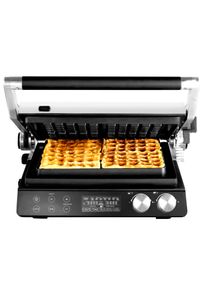 Kontaktgrill Gastroback "Gourmet Multigrill BBQ Pro Smart", schwarz, Kontaktgrill_Standgrill_Tischgrill_Teppanyakigrill, Kontaktgrill, Intuitive Bedienung: LCD-Display & Drehregler f&uuml;r volle Kontrolle