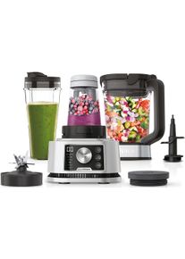 Ninja Standmixer "3-in-1 Power Nutri Mixer", silber (silberfarben), B:21,4cm H:34cm T:20,8cm, Zerkleinerer, mit Smart Torque & Auto-iQ &ndash; CB350EU, Standmixer