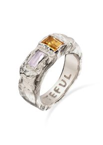 Siegelring HAZE & GLORY "Ring Siegelring Quarz Rosa 925 Sterling Silber" Gr. 54, silber, Fingerringe, Damen, 54, Silber 925 (Sterlingsilber), Siegelring