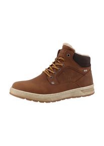 Winterboots Tom Tailor, Herren, Gr. 46, braun, Lederimitat, Textil, unifarben mit Farbeinsatz, Schuhe Winterboots, Plateau, Schn&uuml;rboots, High Top-Sneaker mit Innenrei&szlig;verschluss