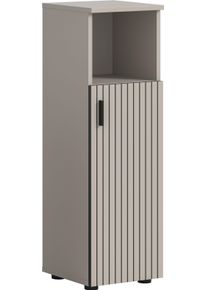 Stauraumschrank Welltime "MANI, H&ouml;he: 95 cm, Paneeloptik, 1 offenes Fach, 1 T&uuml;r", kaschmir, B:30cm H:95cm T:30cm, FSC-zertifizierter Holzwerkstoff, Schr&auml;nke, Stauraumschrank, Badezimmerschrank, Badschrank, Bad, Badezimmer