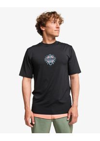 T-Shirt Billabong "SOLAR FLARE LOOSE FIT SHORT SLEEVE", Herren, Gr. S, schwarz, Jersey, Obermaterial: 84% Polyester, 16% Elasthan, bedruckt, unifarben, Basic h&uuml;ftbedeckend, Rundhals, Shirts T-Shirt, lockere Passform, kurze &Auml;rmel, f&uuml;r Strand und Freizeit