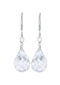 Paar Ohrh&auml;nger Elli "Ohrringe Tropfen Bergkristall Elegant Festlich 925 Silber" Gr. 40, wei&szlig;, Ohrringe, Damen, Silber 925 (Sterlingsilber), Paar Ohrh&auml;nger