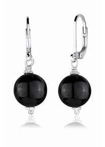 Paar Ohrh&auml;nger Elli "Ohrringe Elli Ohrringe Onyx Edelstein Basic Klassisch 925 Silber" Gr. 32, silber, Ohrringe, Damen, Silber 925 (Sterlingsilber), Paar Ohrh&auml;nger