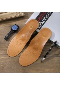 Leather Orthopedic Insoles Arch Support Insole Flat Feet Plantar Fasciitis Shoe Pads Quality Leather Deodorising Shoe Sole 1pair