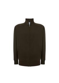 JHK Uniseks effen sweater met rits voor volwassenen (Khaki)