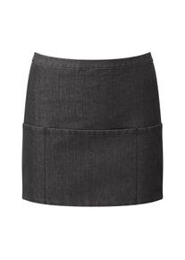 Premier Colours Collectie Denim schort met 3 zakken (Zwarte denim)