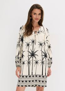 Abito tunica in misto viscosa fluidente, Beige, Taglia 44, bonprix