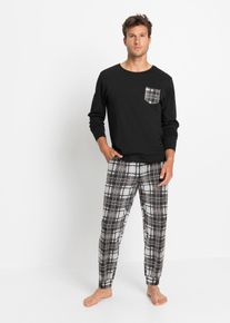 Pigiama in puro cotone, Nero, Taglia 48/50 (M), bonprix