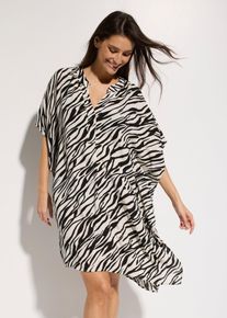 Tunica copricostume in crinkle strutturato, Nero, Taglia 42/44 (S), bonprix